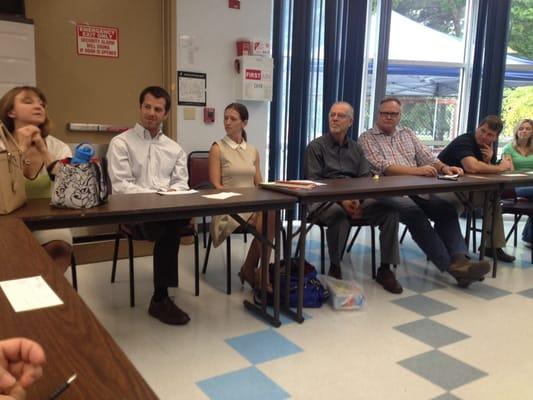 Claire at the chamber of commerce networking group. She is the lead chair.