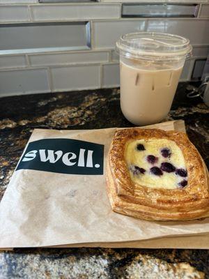 Banana Bread Latte and a blueberry danish!