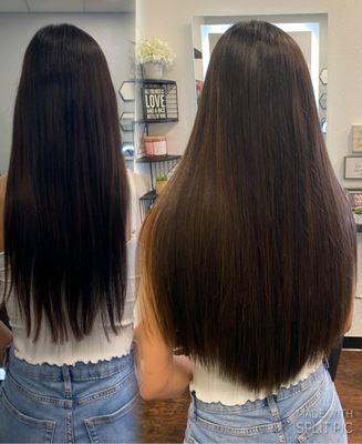 Hair extensions by Shirin 949-264-2472