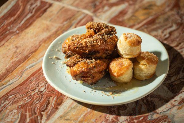 Fried Hen and Biscuits