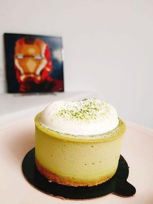 Matcha Cheesecake, so yummy! Iron Man approved!