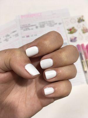 White gel nails