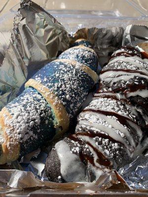 Blueberry Vegan Croissant, Chocolate Croissant