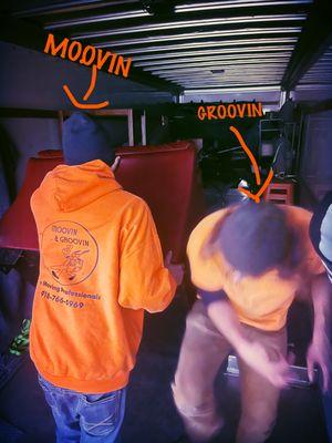 Crew doin a little moving and a little grooving:)