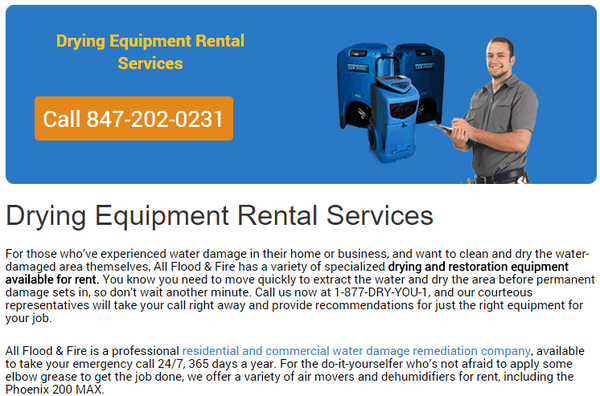 Drying Equipment Rental