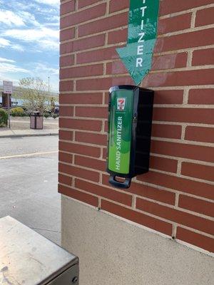 Sanitizer at the pump.