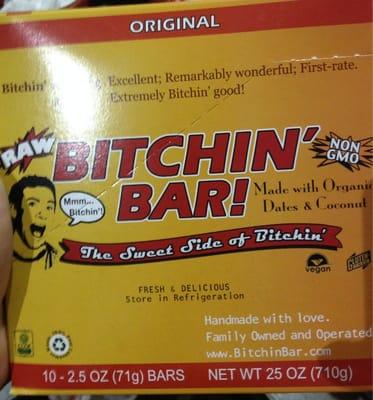 Yep, someone donated Bitchin' Bars.