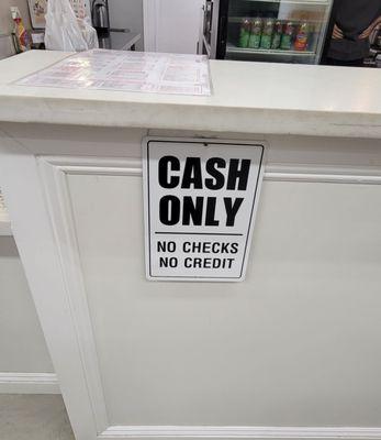 Cash only