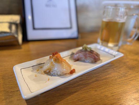 Hotate Uni Ikura and Seared Otoro