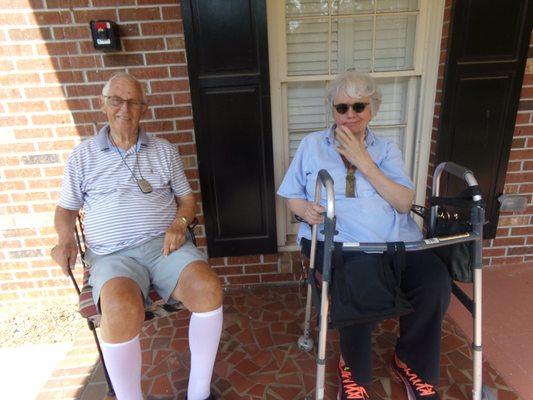 Bill and Jean ready for the lunch outing