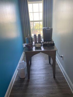 Communal Keurig set up on each floor