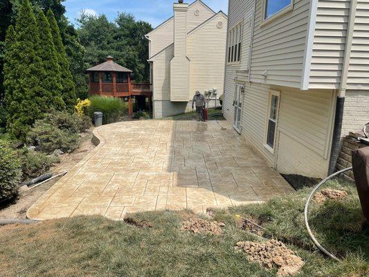 Patio sealing.