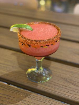 Strawberry Blended Margarita w/ Tajin