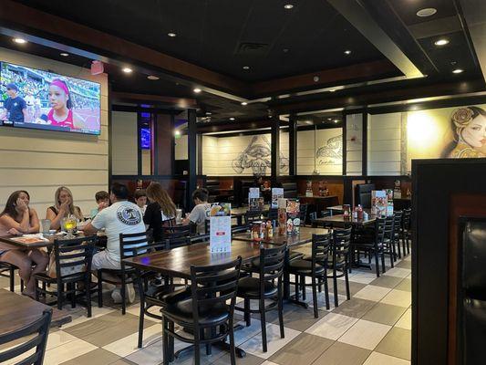 Spacious dining area