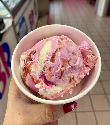 Feb 2022 Flavor of the Month - Secret Admirer (pink cake and rose ice cream w/ strawberry ribbon)