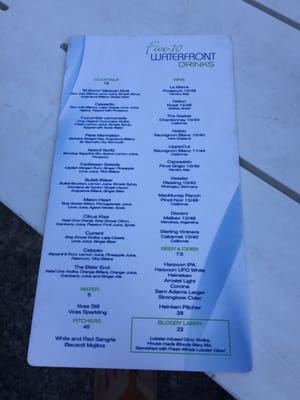 Drink menu