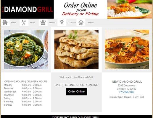 Skip the line order online! We have delivery