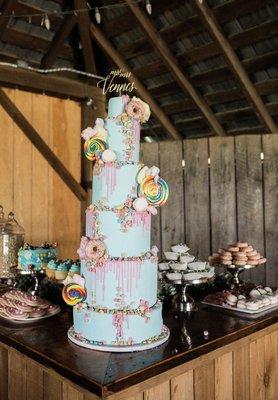 Wedding cake and dessert bar