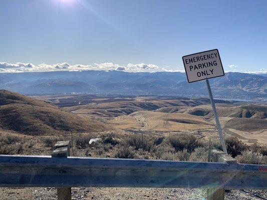 The Columbia River in the valley.