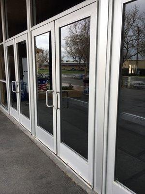 Storefront door and glass repair and replacement.