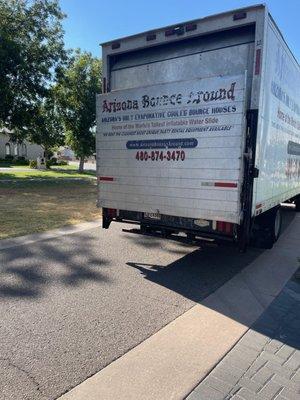 Truck taking away childrens happiness.