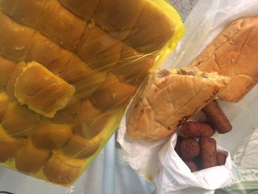 When you go for a sandwich cubano & come out with a freaking tray of bocadillos & a dozen of croquetas!