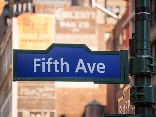 Located on the world famous 5th Ave - New York City