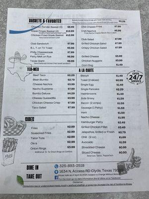 Menu 5-31-24