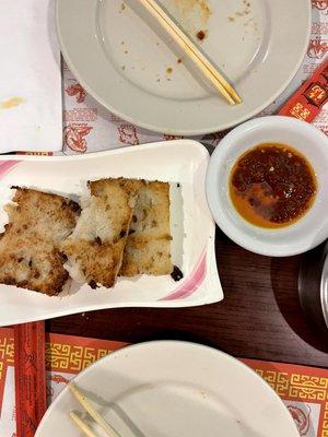 radish cake (dim sum menu) - amazing!