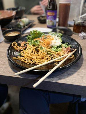 Garlic Noodle with BBQ Shrimp