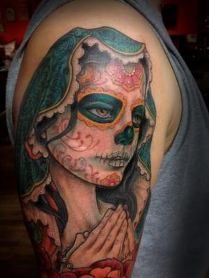 day of the dead Beauty portrait tattoo