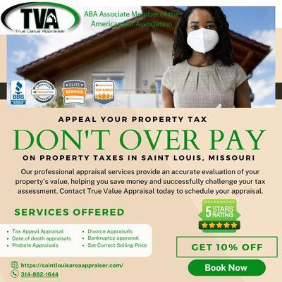 Lower your property tax and save money by booking from us. Certified Trusted Real Estate Appraisal Business in Saint Louis, Missouri