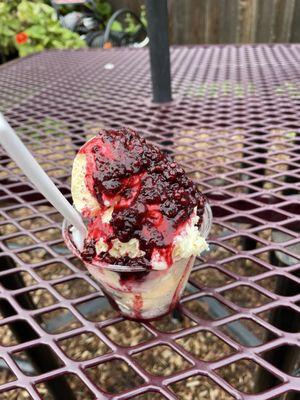 Blackberry ice cream