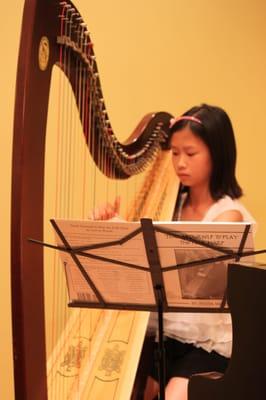 Our harp and violin student