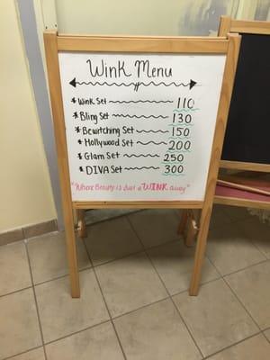 The price list