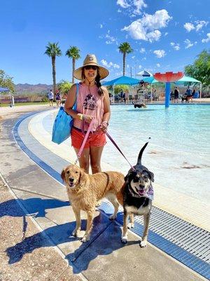 Fiji and Makana LOVED the Doggie Paddle & Play Date!