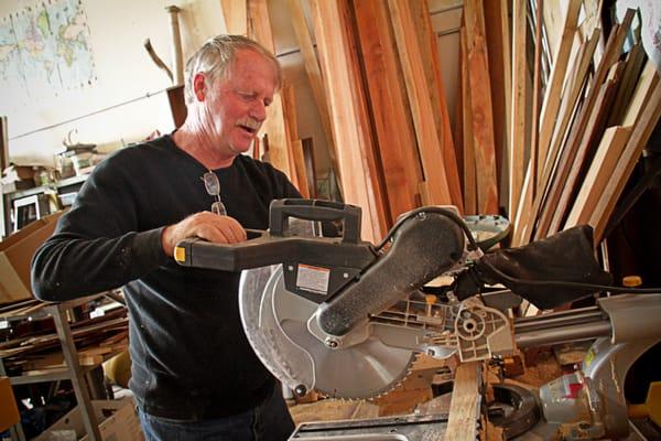 Our "retired" woodworker Ray loves to upgrade the furniture we offer!