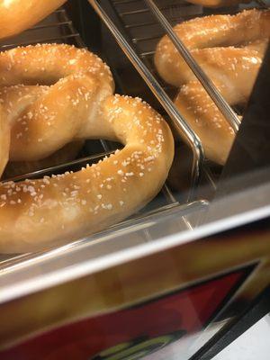 Why don't they wear hair nets here? These pretzels have little hairs on them....... several of them do.