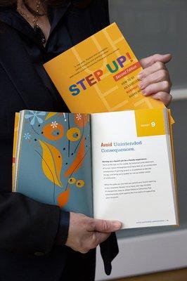 Step Up! How To Be An Excellent Nonprofit Board Member. Beautifully printed by the wonderful team at Design Printing.