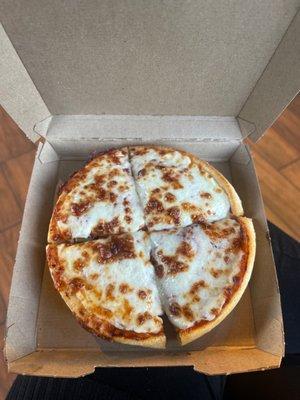 Personal pan cheese pizza