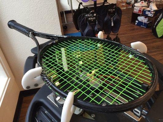 All racquets are strung with the alpha ghost stringer!