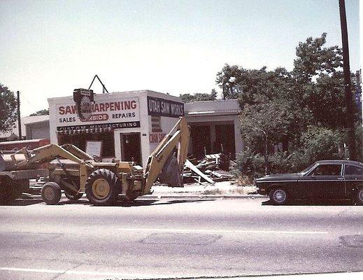 Old building coming down in the 1970's on 3rd west Salt Lake City Utah