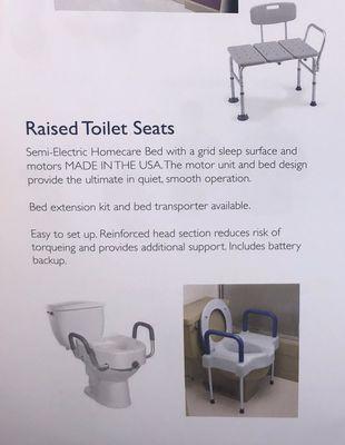 Raised Toilet Seats.