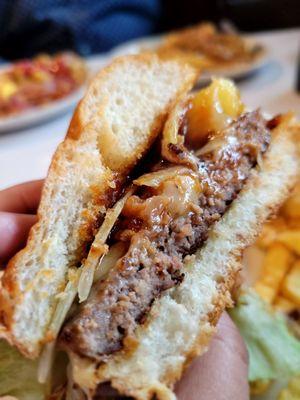 Hawaiian burger & fries