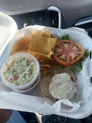 Crab Cake Sandwich, pico and Island Slaw