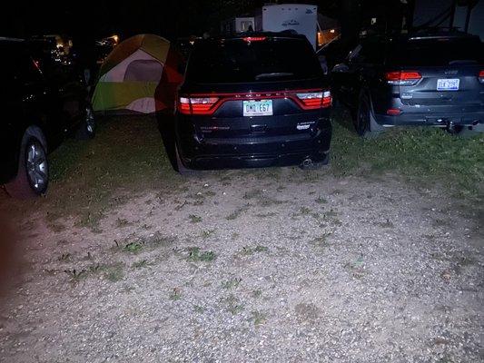 Cars in our camp site