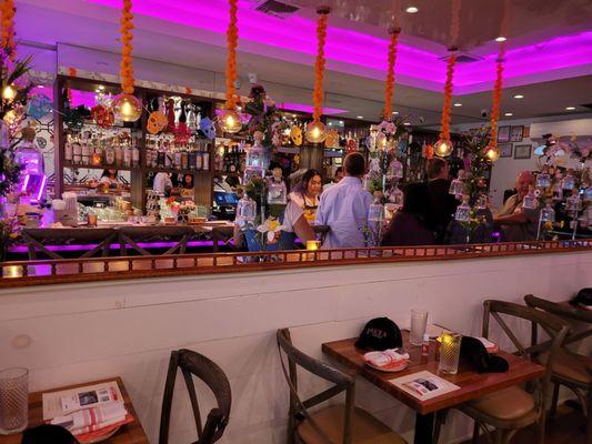 The bar area. Such a happy atmosphere.