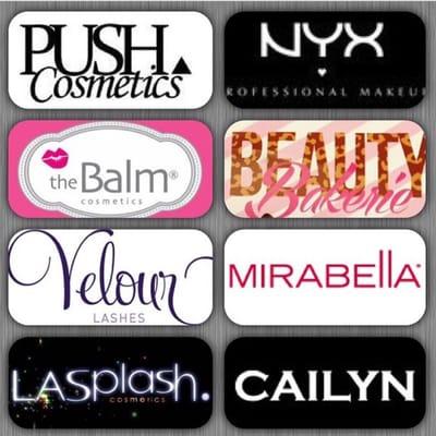 Just a few of the brands The Makeup Box has to offer!