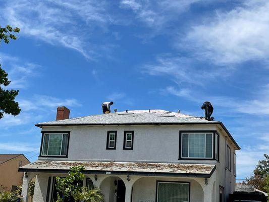 Complete tear-off and installation of a new Duration COOL Shasta White shingles!