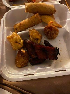 This was my bo bo platter from this Place.  115. Bo Bo Platter For 2 this was what they gave for 2 people.  75.00 worth of crap